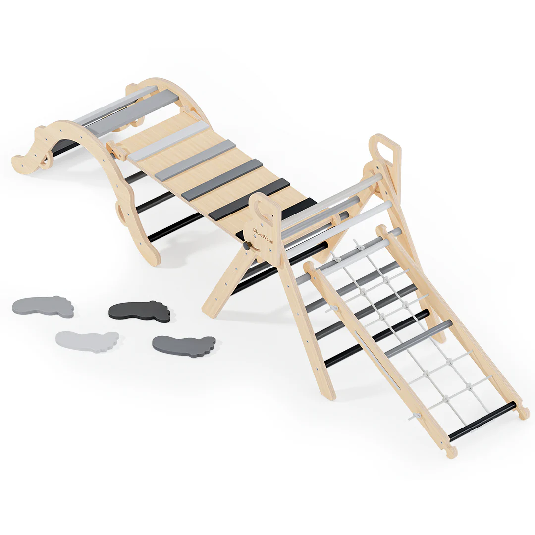 Ramble - BlueWood® Pikler Triangle Playset with Rope Ladder * 5 Color Options - Image 8